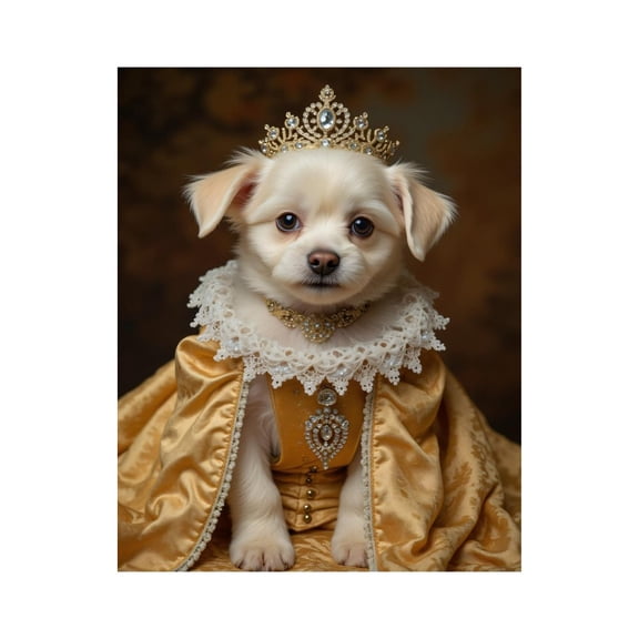 Paint by Numbers Kit for Adults, Royal Pooch Elegant Portrait Paint by Numbers, Easy Paint by Numbers Kit for Adults Beginner, DIY Adult Paint by Number Kits on Canvas, 12x16in Home Decor