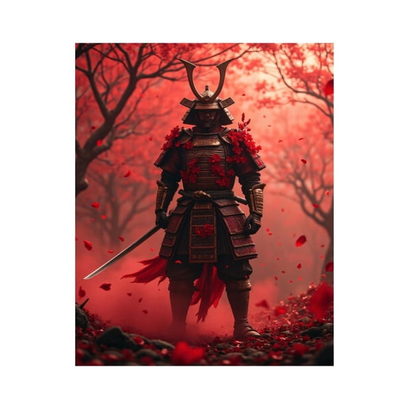 Paint by Numbers Kit for Adults, Samurai Autumn Warrior Elegance Paint by Numbers, Easy Paint by Numbers Kit for Adults Beginner, DIY Adult Paint by Number Kits on Canvas, 12x16in Home Decor