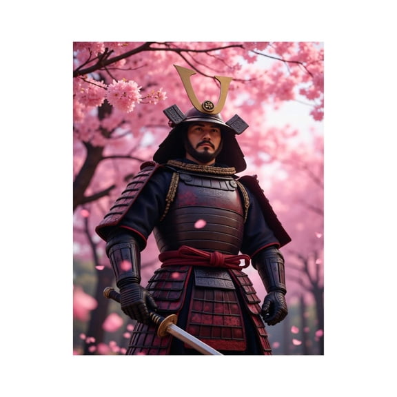 Paint by Numbers Kit for Adults, Samurai Cherry Blossom Warrior Paint by Numbers, Easy Paint by Numbers Kit for Adults Beginner, DIY Adult Paint by Number Kits on Canvas, 12x16in Home Decor