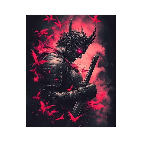 Paint by Numbers Kit for Adults, Samurai Warrior Artistic Fantasy Design Paint by Numbers, Easy Paint by Numbers Kit for Adults Beginner, DIY Adult Paint by Number Kits on Canvas, 12x16in Home Decor