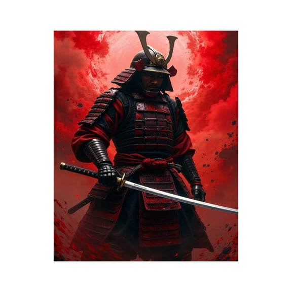 Paint by Numbers Kit for Adults, Samurai Warrior In Red Armor Paint by Numbers, Easy Paint by Numbers Kit for Adults Beginner, DIY Adult Paint by Number Kits on Canvas, 12x16in Home Decor