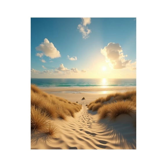 Paint by Numbers Kit for Adults, Sand Dunes Ocean Sunlight Beach Paint by Numbers, Easy Paint by Numbers Kit for Adults Beginner, DIY Adult Paint by Number Kits on Canvas, Home Decor