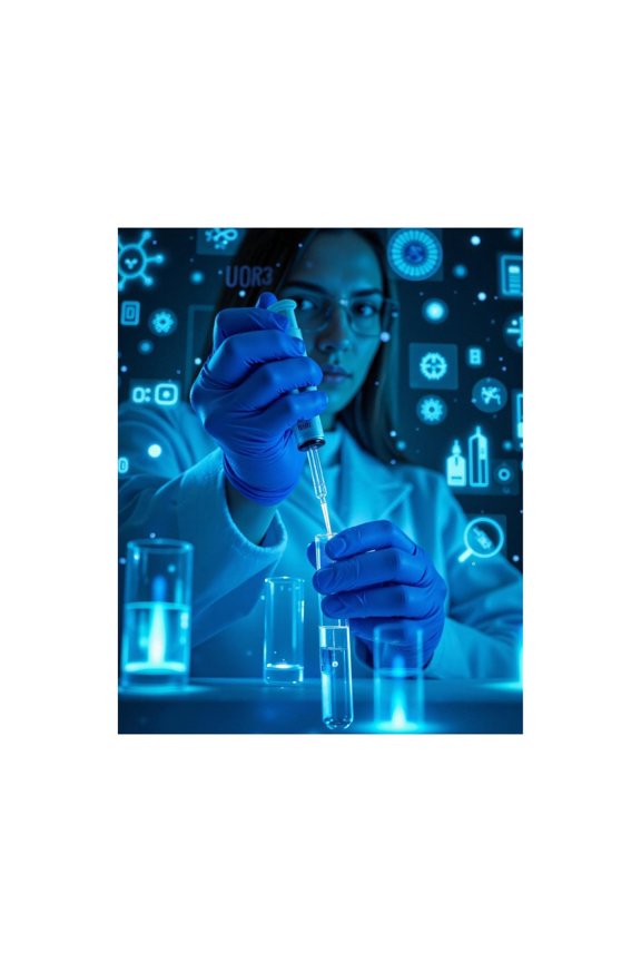 Paint by Numbers Kit for Adults, Science Lab Research Blue Gloves Paint by Numbers, Easy Paint by Numbers Kit for Adults Beginner, DIY Adult Paint by Number Kits on Canvas, Home Decor