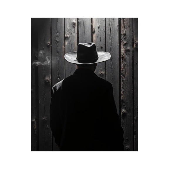 Paint by Numbers Kit for Adults, Shadowed Figure in Hat Smoke Paint by Numbers, Easy Paint by Numbers Kit for Adults Beginner, DIY Adult Paint by Number Kits on Canvas, 12x16in Home Decor