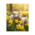 thumbnail image 1 of Paint by Numbers Kit for Adults, Sheep Lambs Yellow Daffodils Spring Paint by Numbers, Easy Paint by Numbers Kit for Adults Beginner, DIY Adult Paint by Number Kits on Canvas, 12x16in Home Decor, 1 of 7
