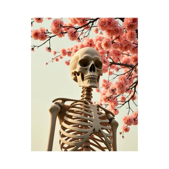 Paint by Numbers Kit for Adults, Skeleton Blossoms Cherry Tree Paint by Numbers, Easy Paint by Numbers Kit for Adults Beginner, DIY Adult Paint by Number Kits on Canvas, Home Decor