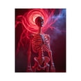 thumbnail image 1 of Paint by Numbers Kit for Adults, Skeleton Red Swirl Smoke Art Paint by Numbers, Easy Paint by Numbers Kit for Adults Beginner, DIY Adult Paint by Number Kits on Canvas, 12x16in Home Decor, 1 of 7