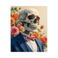 thumbnail image 1 of Paint by Numbers Kit for Adults, Skeleton In Suit With Roses Paint by Numbers, Easy Paint by Numbers Kit for Adults Beginner, DIY Adult Paint by Number Kits on Canvas, 12x16in Home Decor, 1 of 7