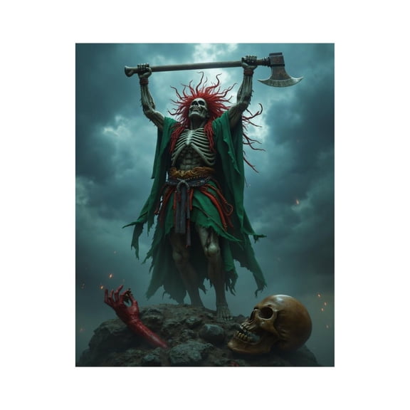 Paint by Numbers Kit for Adults, Skeleton Warrior Holding Axe Paint by Numbers, Easy Paint by Numbers Kit for Adults Beginner, DIY Adult Paint by Number Kits on Canvas, Home Decor