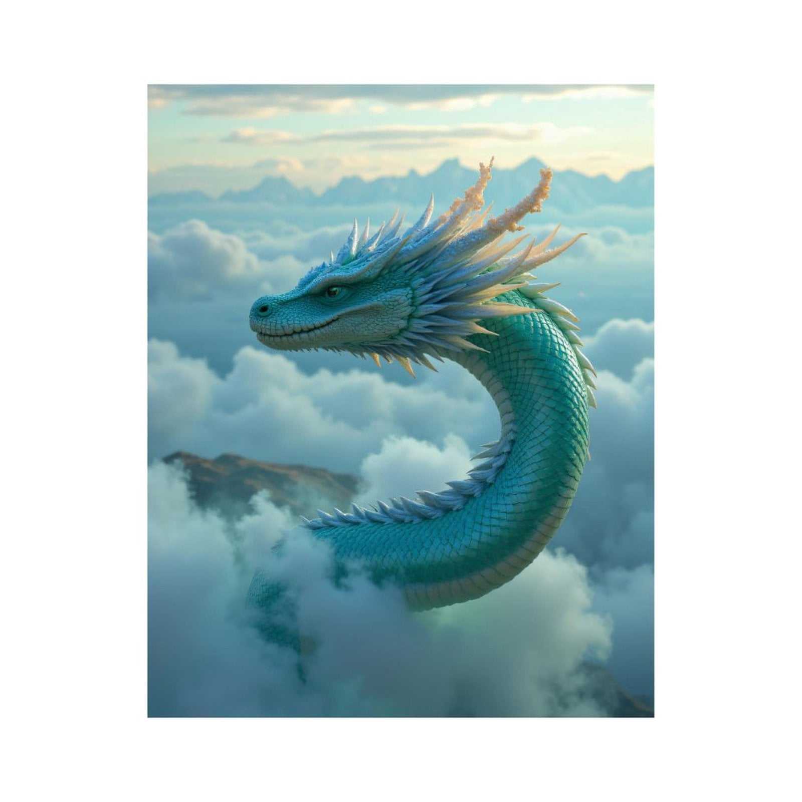 Paint by Numbers Kit for Adults, Sky Serpent Above Clouds Paint by ...