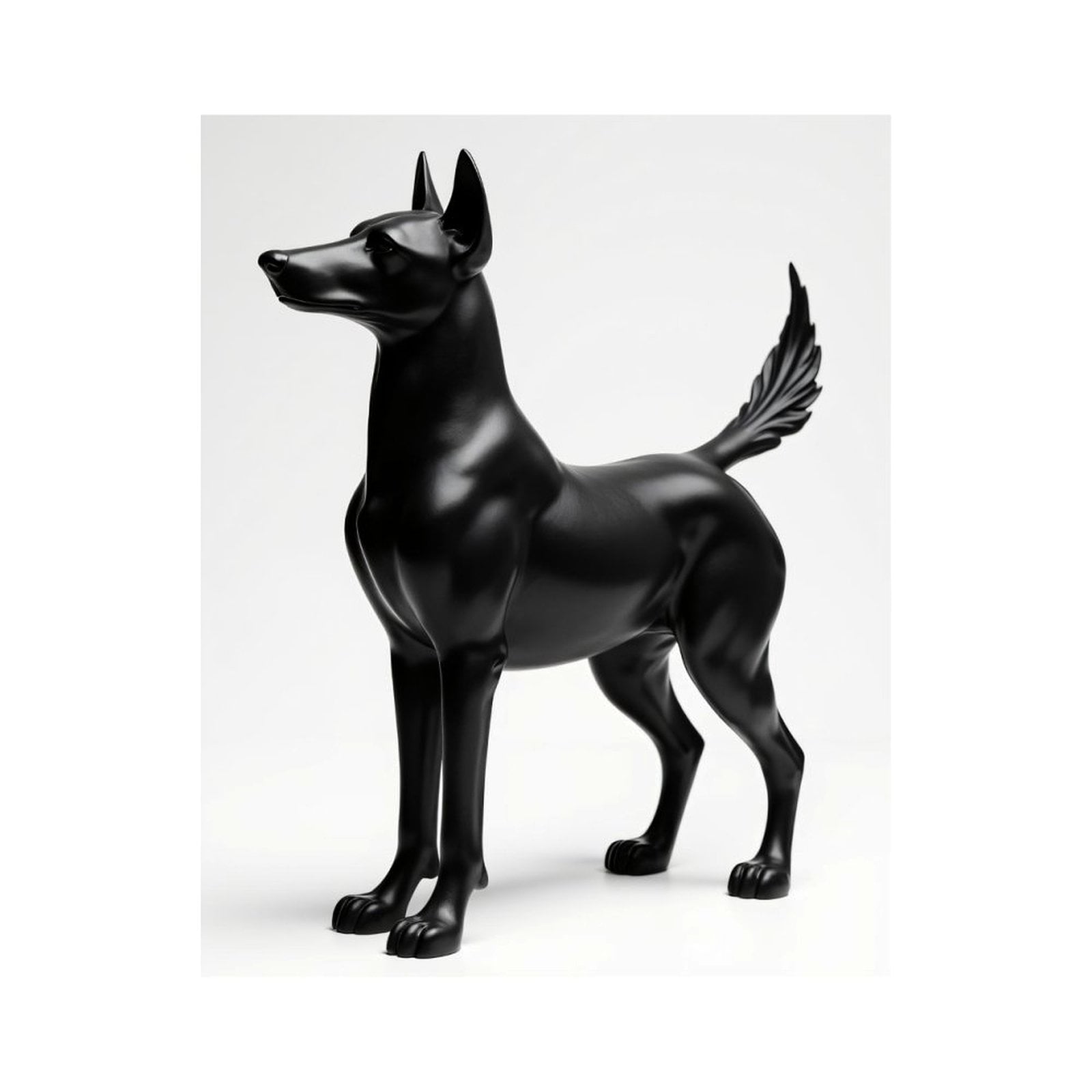 Paint by Numbers Kit for Adults, Sleek Black Canine Sculpture Paint by Numbers, Easy Paint by Numbers Kit for Adults Beginner, DIY Adult Paint by Number Kits on Canvas, 12x16in Home Decor