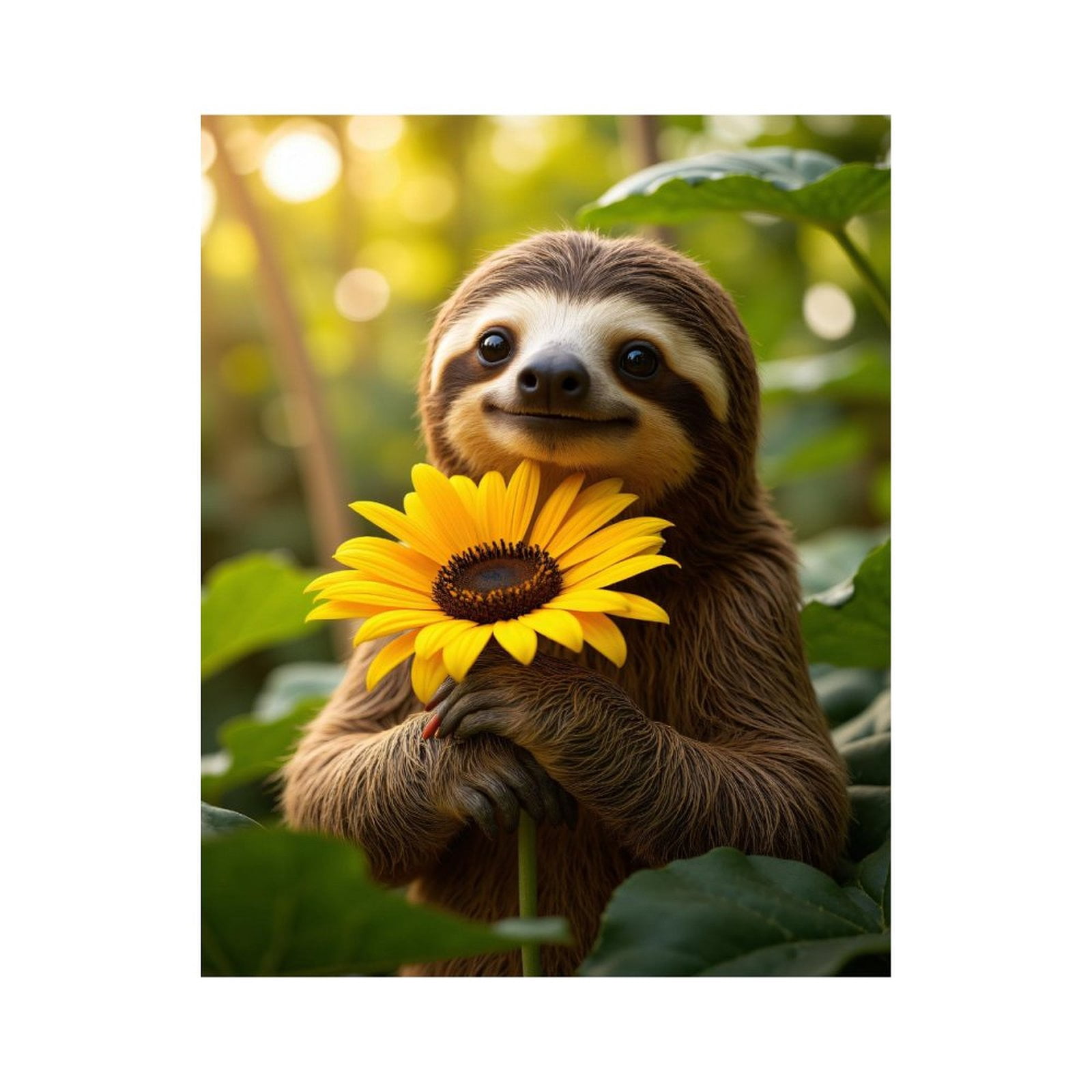 Paint by Numbers Kit for Adults, Sloth Sunflower Joyful Moment Paint by Numbers, Easy Paint by Numbers Kit for Adults Beginner, DIY Adult Paint by Number Kits on Canvas, 12x16in Home Decor