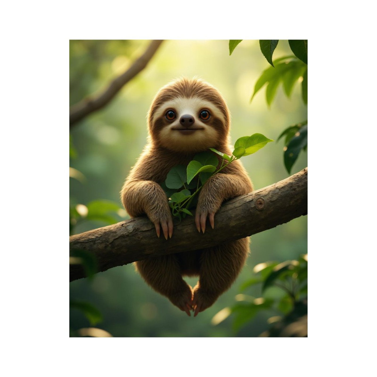 Soloth Kit Number Paint by Numbers Kit for Adults, Sloth Tree Adorable Forest Animal ...