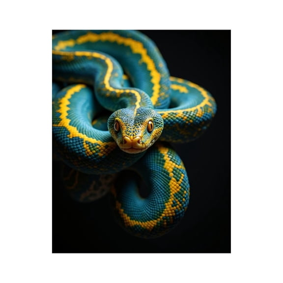 Paint by Numbers Kit for Adults, Snake Vibrant Colors On Black Paint by Numbers, Easy Paint by Numbers Kit for Adults Beginner, DIY Adult Paint by Number Kits on Canvas, Home Decor