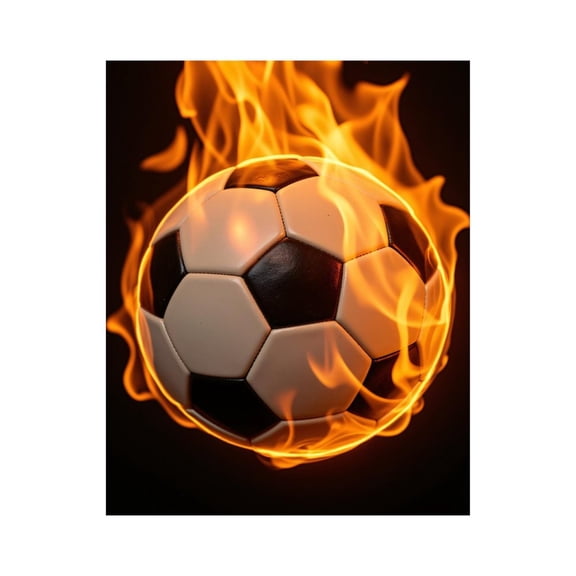 Paint by Numbers Kit for Adults, Soccer Ball Flames Dynamic Motion Paint by Numbers, Easy Paint by Numbers Kit for Adults Beginner, DIY Adult Paint by Number Kits on Canvas, Home Decor 12x16in