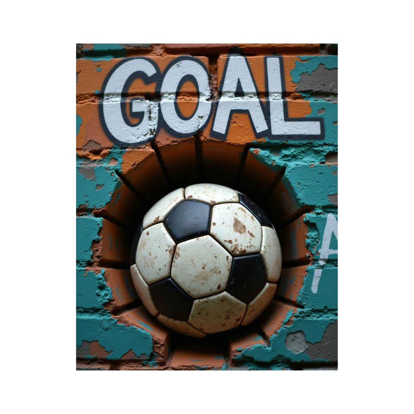 Paint by Numbers Kit for Adults, Soccer Ball Graffiti Art Wall Paint by Numbers, Easy Paint by Numbers Kit for Adults Beginner, DIY Adult Paint by Number Kits on Canvas, Home Decor