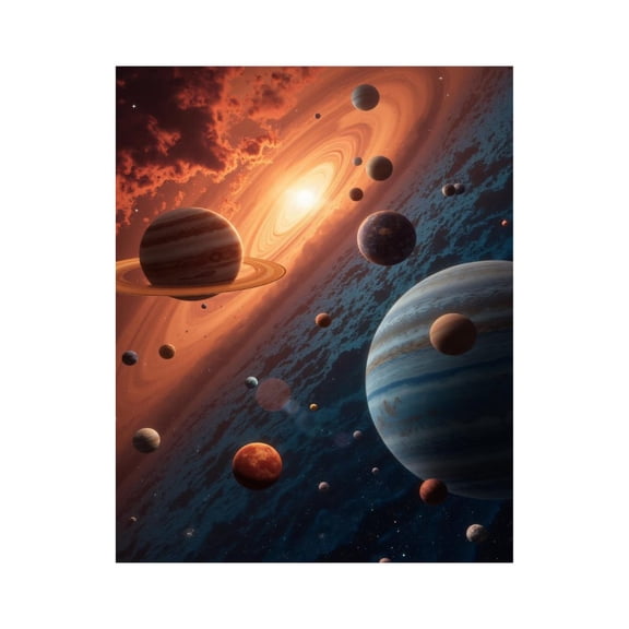 Paint by Numbers Kit for Adults, Solar System Celestial Planets Paint by Numbers, Easy Paint by Numbers Kit for Adults Beginner, DIY Adult Paint by Number Kits on Canvas, Home Decor