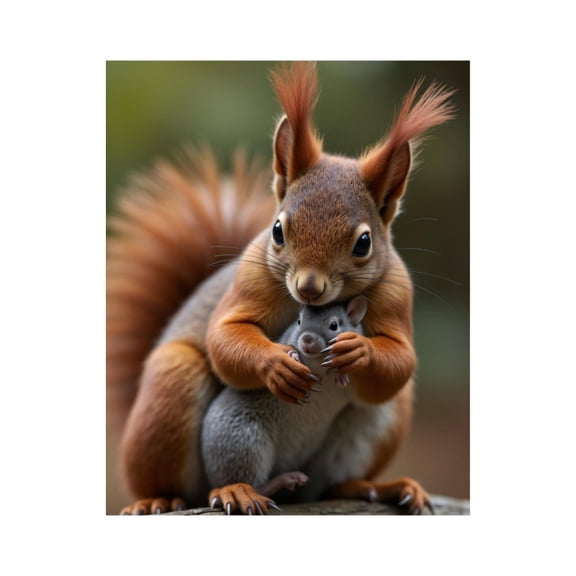 Paint by Numbers Kit for Adults, Squirrel Mouse Friendship Nature Paint by Numbers, Easy Paint by Numbers Kit for Adults Beginner, DIY Adult Paint by Number Kits on Canvas, Home Decor