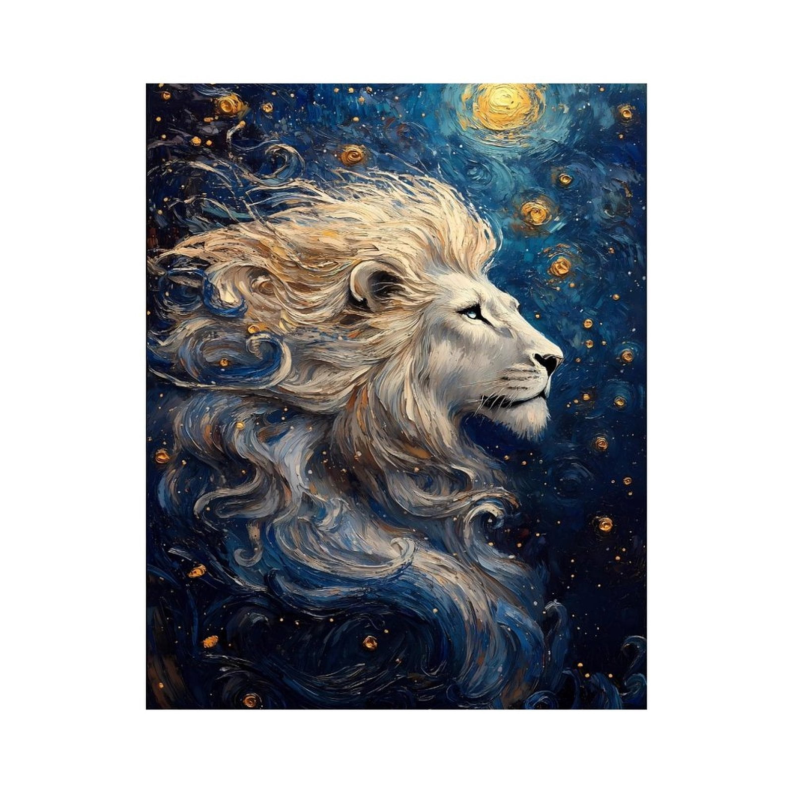 Paint by Numbers Kit for Adults, Starry Night Flowing Hair Art Fantasy ...