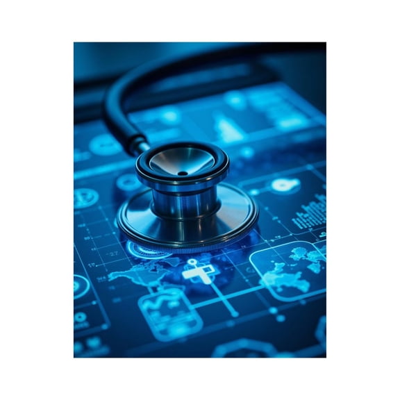 Paint by Numbers Kit for Adults, Stethoscope Digital Interface Tech Paint by Numbers, Easy Paint by Numbers Kit for Adults Beginner, DIY Adult Paint by Number Kits on Canvas, Home Decor