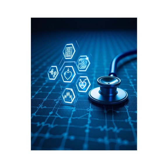 Paint by Numbers Kit for Adults, Stethoscope Medical Tech Interface Paint by Numbers, Easy Paint by Numbers Kit for Adults Beginner, DIY Adult Paint by Number Kits on Canvas, Home Decor