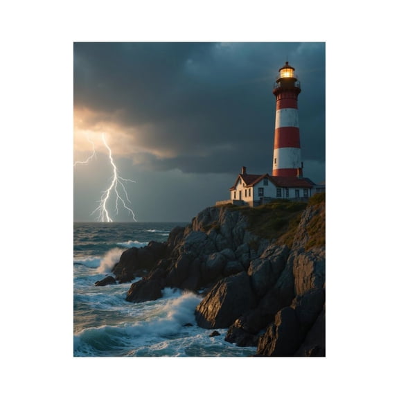 Paint by Numbers Kit for Adults, Stormy Lighthouse Ocean View Paint by Numbers, Easy Paint by Numbers Kit for Adults Beginner, DIY Adult Paint by Number Kits on Canvas, 12x16in Home Decor