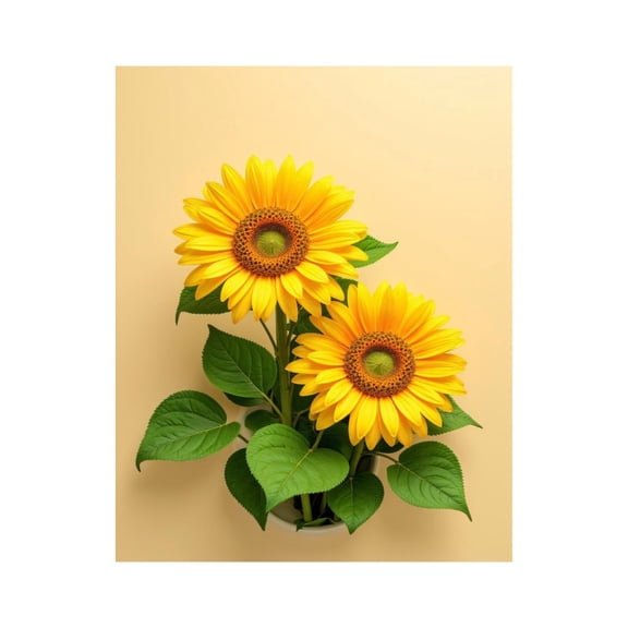 Paint by Numbers Kit for Adults, Sunflower Duo Vibrant Nature Scene Paint by Numbers, Easy Paint by Numbers Kit for Adults Beginner, DIY Adult Paint by Number Kits on Canvas, Home Decor