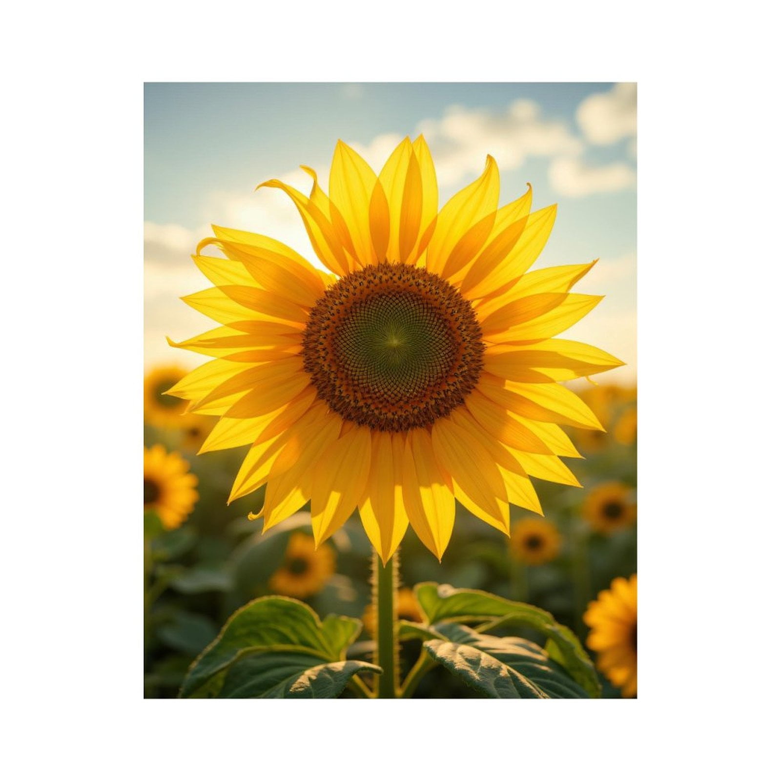 Paint by Numbers Kit for Adults, Sunflower Field Golden Blooms Paint by Numbers, Easy Paint by Numbers Kit for Adults Beginner, DIY Adult Paint by Number Kits on Canvas, Home Decor
