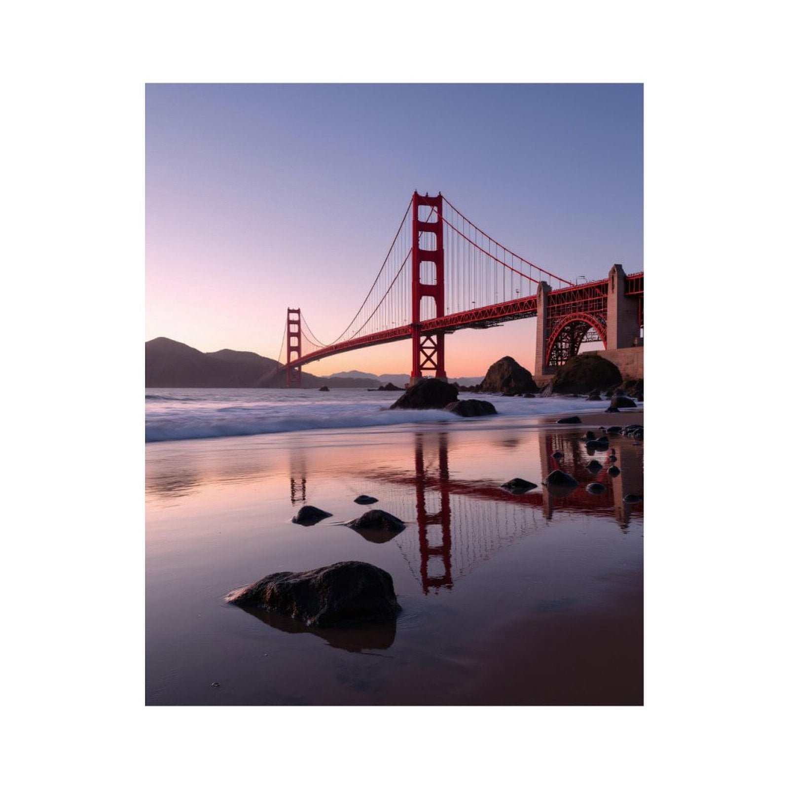 Paint by Numbers Kit for Adults, Sunset Bridge Ocean Reflection Rocks Paint by Numbers, Easy Paint by Numbers Kit for Adults Beginner, DIY Adult Paint by Number Kits on Canvas, Home Decor