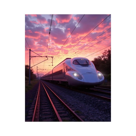 Paint by Numbers Kit for Adults, Sunset Express Train Journey Paint by Numbers, Easy Paint by Numbers Kit for Adults Beginner, DIY Adult Paint by Number Kits on Canvas, Home Decor
