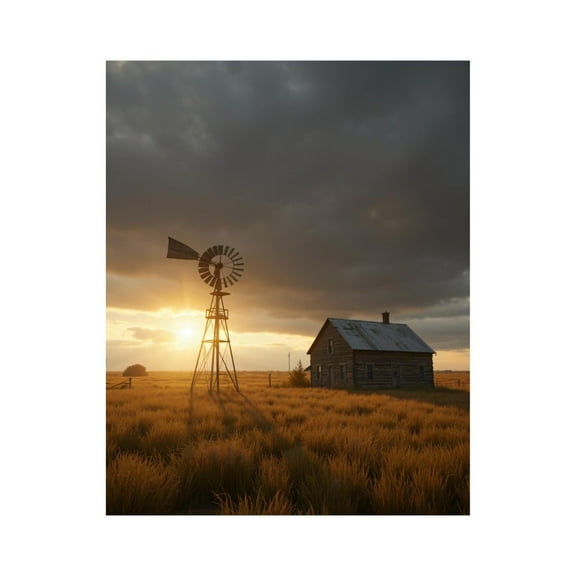 Paint by Numbers Kit for Adults, Sunset Windmill Farmhouse Landscape Paint by Numbers, Easy Paint by Numbers Kit for Adults Beginner, DIY Adult Paint by Number Kits on Canvas, Home Decor