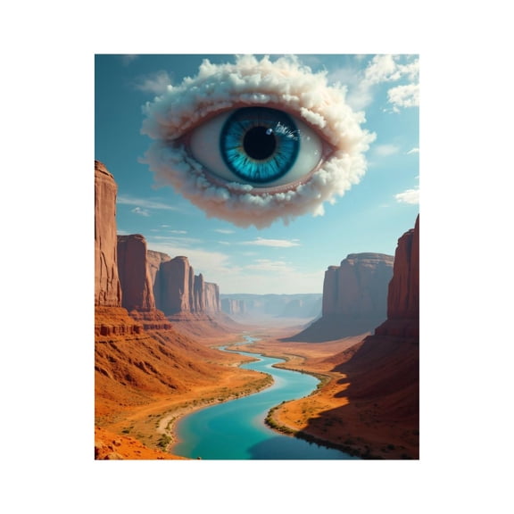 Paint by Numbers Kit for Adults, Surreal Cloud Eye Canyon River Paint by Numbers, Easy Paint by Numbers Kit for Adults Beginner, DIY Adult Paint by Number Kits on Canvas, Home Decor