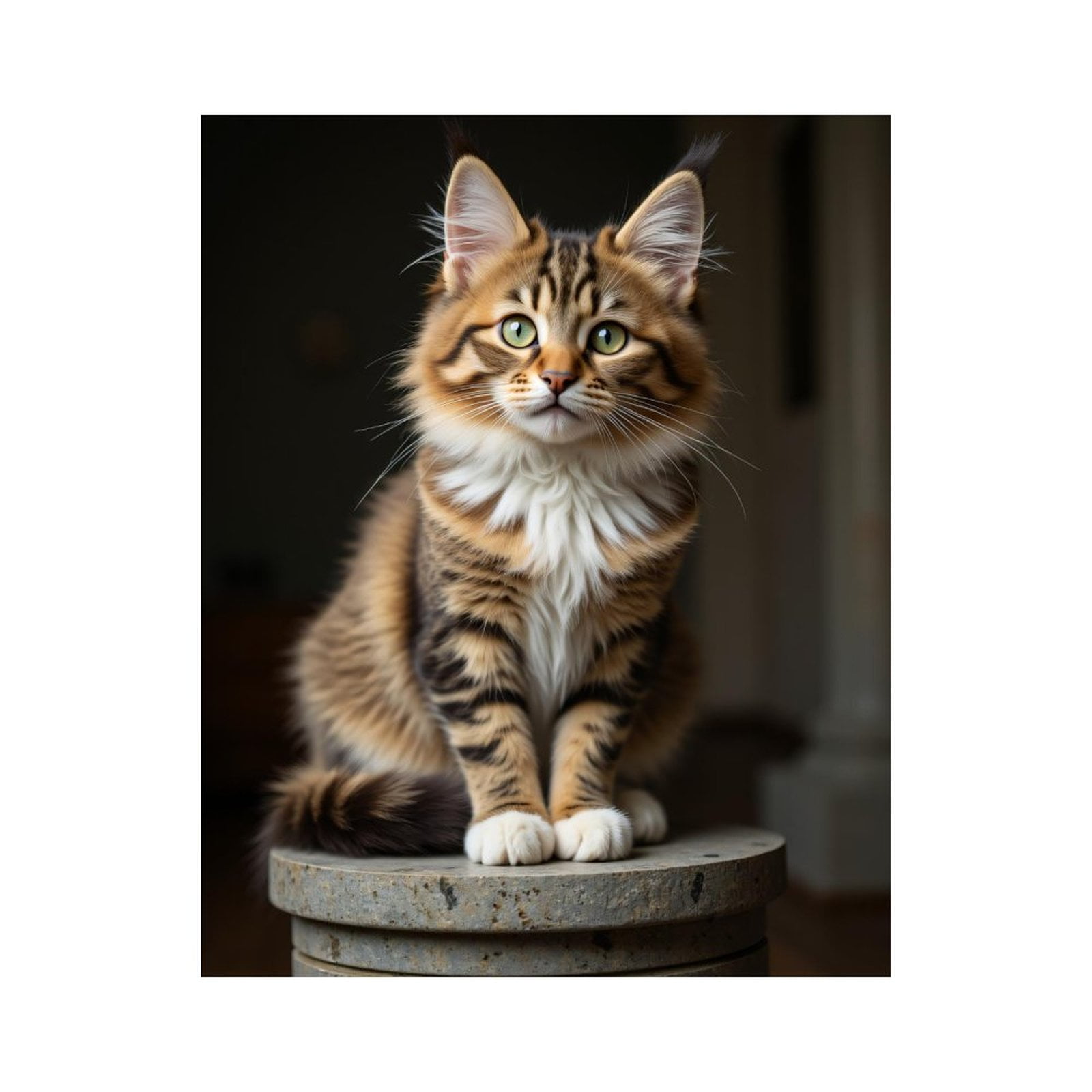Unfinished Tabby Cat DIY Crafts Ready to Paint