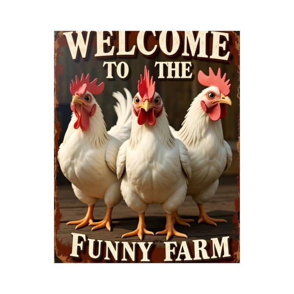 Paint by Numbers Kit for Adults, Three Chickens Welcome Sign Paint by Numbers, Easy Paint by Numbers Kit for Adults Beginner, DIY Adult Paint by Number Kits on Canvas, 12x16in Home Decor
