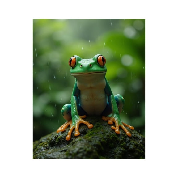 Paint by Numbers Kit for Adults, Tropical Rainforest Frog Nature Paint by Numbers, Easy Paint by Numbers Kit for Adults Beginner, DIY Adult Paint by Number Kits on Canvas, Home Decor