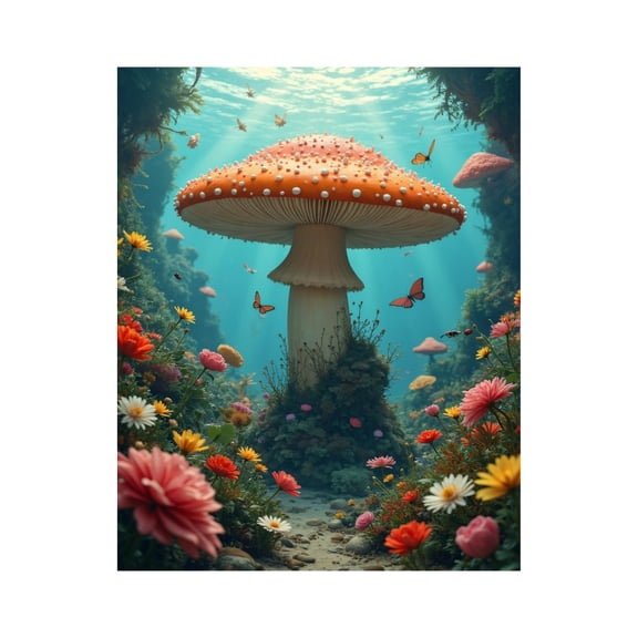 Paint by Numbers Kit for Adults, Underwater Fantasy World Blossoms Paint by Numbers, Easy Paint by Numbers Kit for Adults Beginner, DIY Adult Paint by Number Kits on Canvas, 12x16in Home Decor