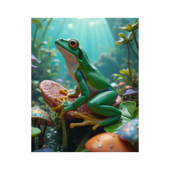 Paint by Numbers Kit for Adults, Vibrant Frog Enchanted Forest Paint by Numbers, Easy Paint by Numbers Kit for Adults Beginner, DIY Adult Paint by Number Kits on Canvas, 12x16in Home Decor