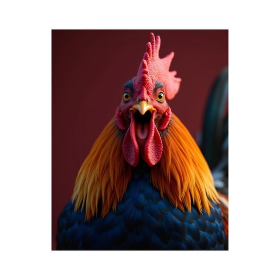 Paint by Numbers Kit for Adults, Vibrant Rooster Feather Portrait Paint by Numbers, Easy Paint by Numbers Kit for Adults Beginner, DIY Adult Paint by Number Kits on Canvas, Home Decor