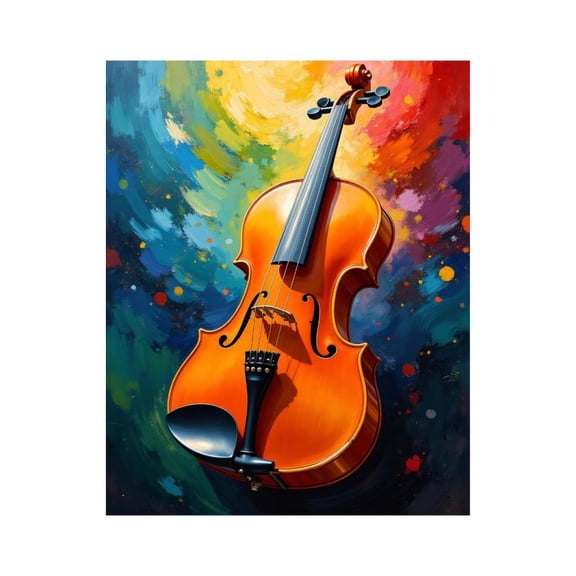Paint by Numbers Kit for Adults, Vibrant Violin Abstract Canvas Art Paint by Numbers, Easy Paint by Numbers Kit for Adults Beginner, DIY Adult Paint by Number Kits on Canvas, Home Decor
