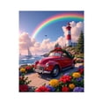 thumbnail image 1 of Paint by Numbers Kit for Adults, Vintage Car Lighthouse Rainbow Scene Paint by Numbers, Easy Paint by Numbers Kit for Adults Beginner, DIY Adult Paint by Number Kits on Canvas, 12x16in Home Decor, 1 of 7