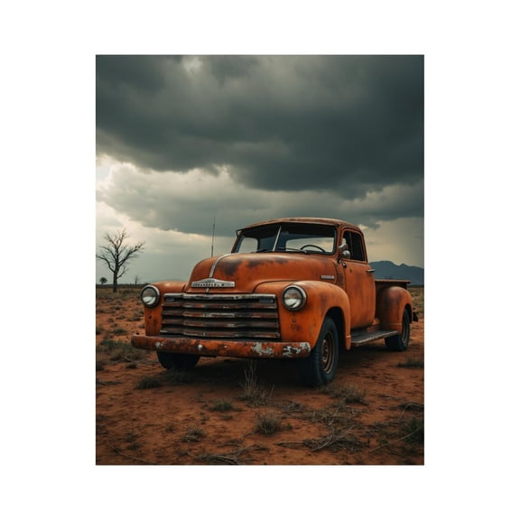 Paint by Numbers Kit for Adults, Vintage Rusty Truck Stormy Sky Paint by Numbers, Easy Paint by Numbers Kit for Adults Beginner, DIY Adult Paint by Number Kits on Canvas, Home Decor