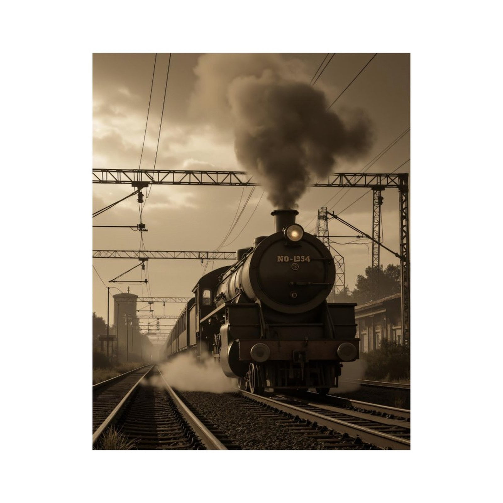 Paint by Numbers Kit for Adults, Vintage Train Journey Paint by Numbers, Easy Paint by Numbers Kit for Adults Beginner, DIY Adult Paint by Number Kits on Canvas, Home Decor