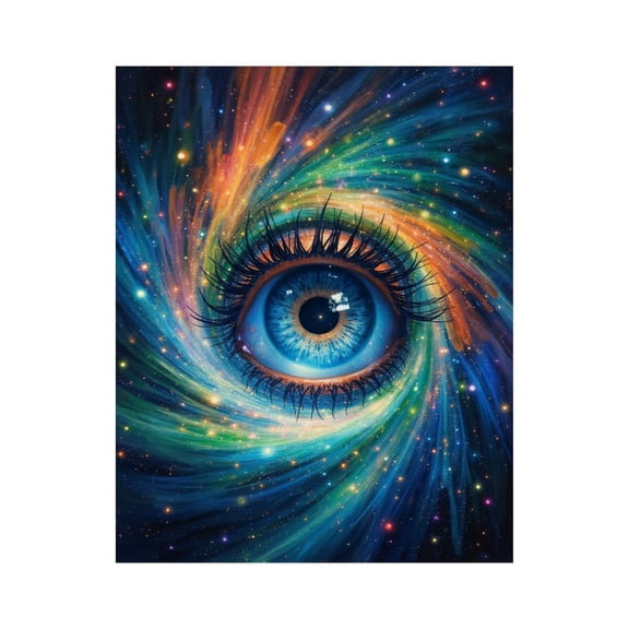 Paint by Numbers Kit for Adults, Vision Galaxy Cosmic Eye Spiral Paint by Numbers, Easy Paint by Numbers Kit for Adults Beginner, DIY Adult Paint by Number Kits on Canvas, 12x16in Home Decor