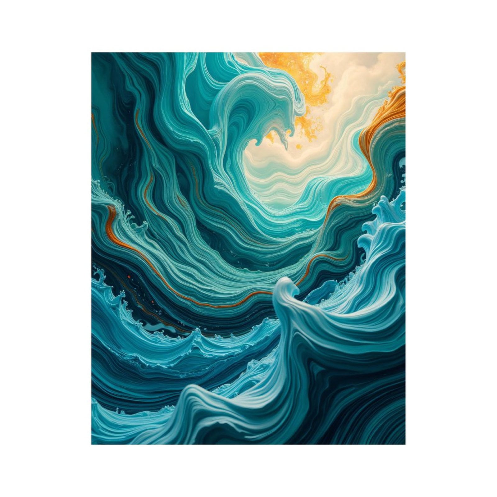 Paint by Numbers Kit for Adults, Waves Swirling Ocean Art Abstract ...