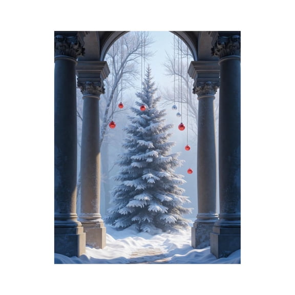 Paint by Numbers Kit for Adults, Winter Arch Frosted Tree Ornaments Paint by Numbers, Easy Paint by Numbers Kit for Adults Beginner, DIY Adult Paint by Number Kits on Canvas, Home Decor