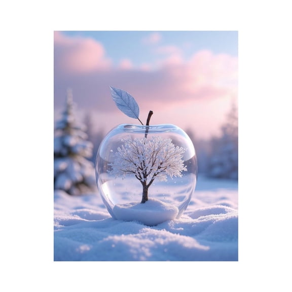 Paint by Numbers Kit for Adults, Winter Glass Ornament Snow Scene Paint by Numbers, Easy Paint by Numbers Kit for Adults Beginner, DIY Adult Paint by Number Kits on Canvas, Home Decor