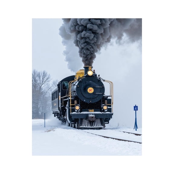 Paint by Numbers Kit for Adults, Winter Steam Train Journey Paint by Numbers, Easy Paint by Numbers Kit for Adults Beginner, DIY Adult Paint by Number Kits on Canvas, Home Decor