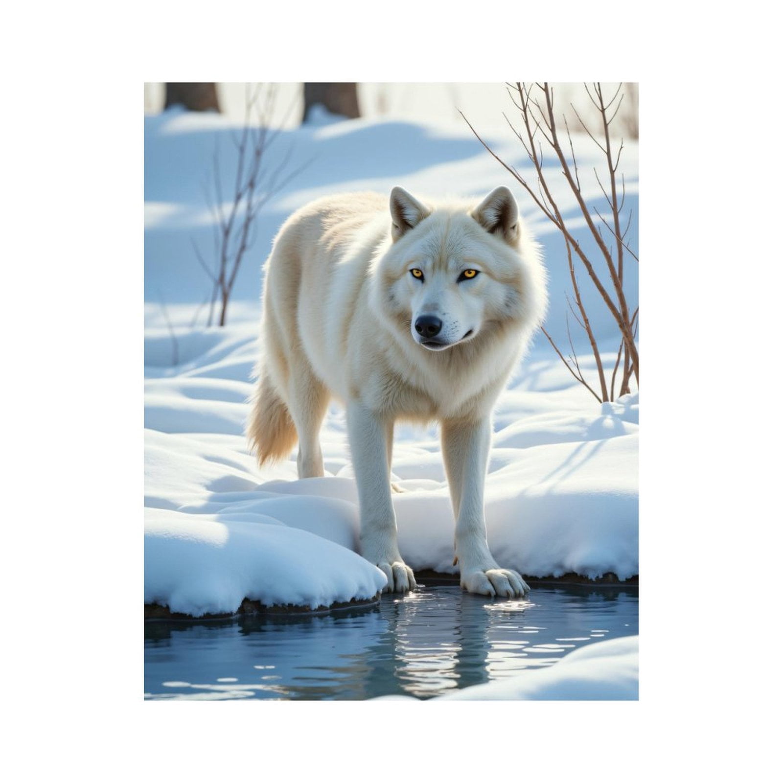 Paint by Numbers Kit for Adults, Wolf In Snowy Wilderness Paint by Numbers, Easy Paint by Numbers Kit for Adults Beginner, DIY Adult Paint by Number Kits on Canvas, Home Decor