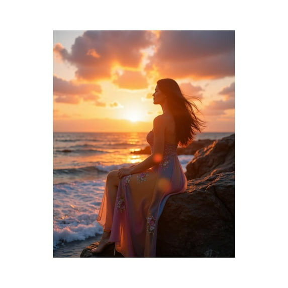 Paint by Numbers Kit for Adults, Woman Sunset Ocean Reflection Nature Paint by Numbers, Easy Paint by Numbers Kit for Adults Beginner, DIY Adult Paint by Number Kits on Canvas, Home Decor