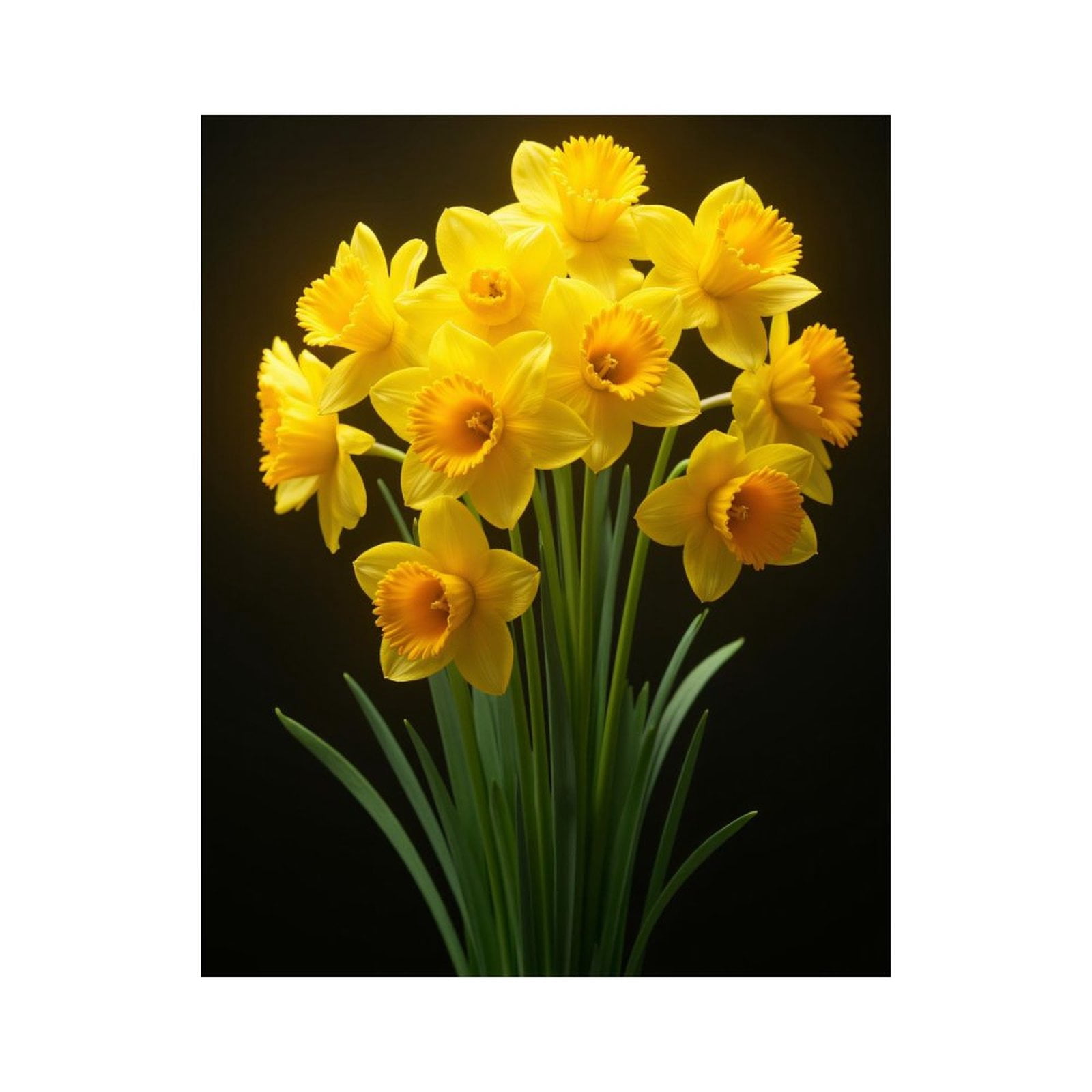 Paint by Numbers Kit for Adults, Yellow Daffodils Bouquet Bloom Paint by Numbers, Easy Paint by Numbers Kit for Adults Beginner, DIY Adult Paint by Number Kits on Canvas, Home Decor